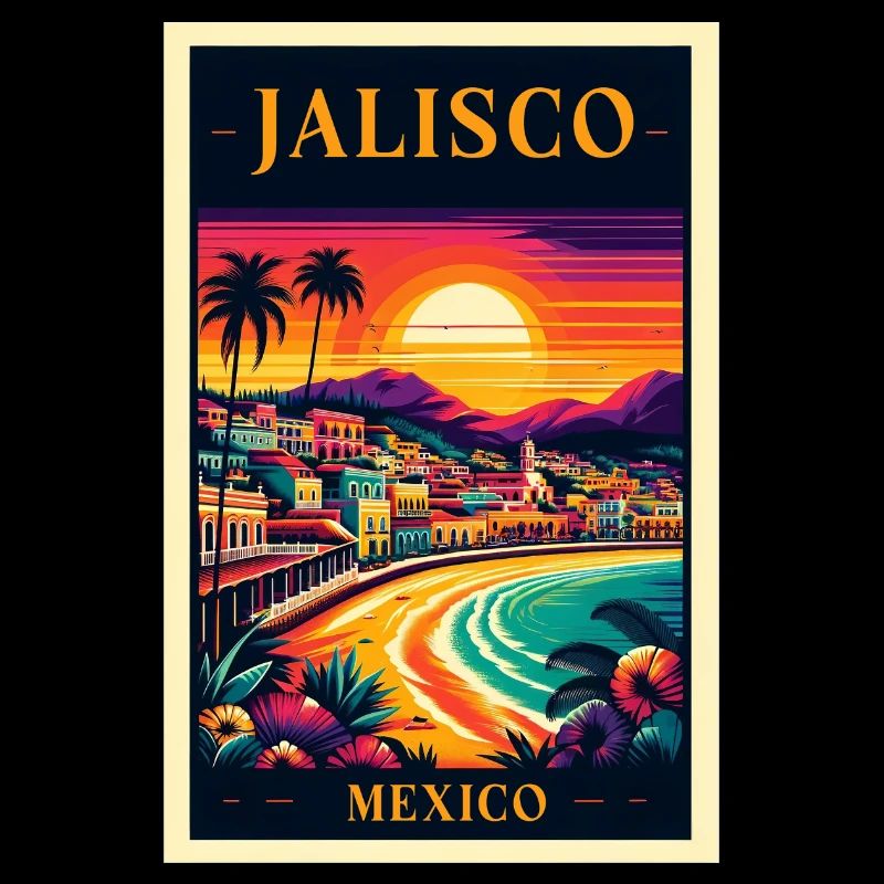 Design de coucher de soleil à Jalisco, au Mexique