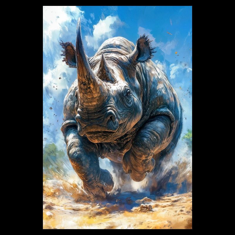 Illustration eines Nashorns