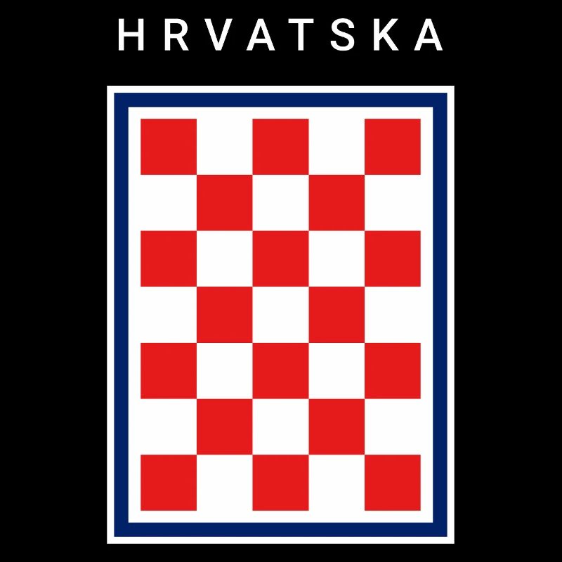 Hrvatska Checker Blue Border