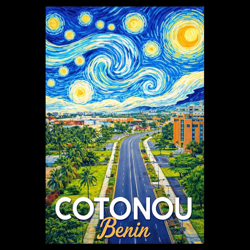 Cotonou Straße Sternenhimmel