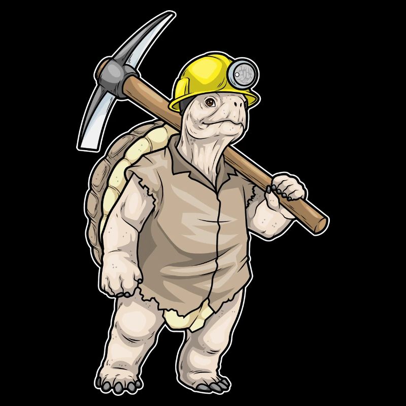 mineur de tortue pioche minage