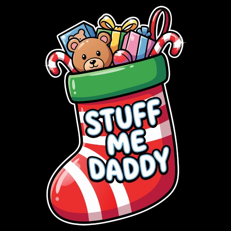 Stuff me, Dad! Christmas stocking, naughty