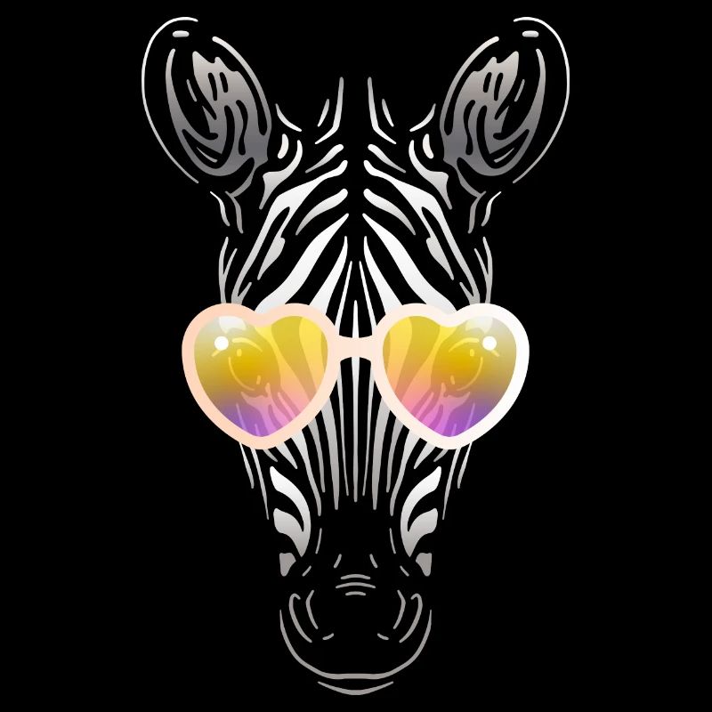 Zebra mit Sonnenbrille