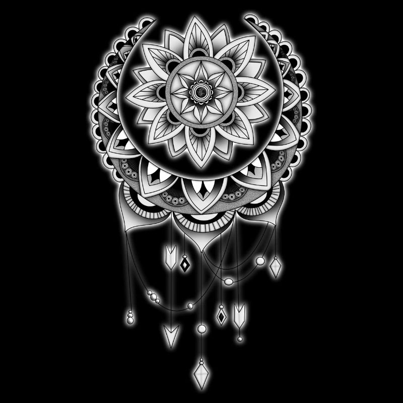 Mandala Dreamcatcher Black and White