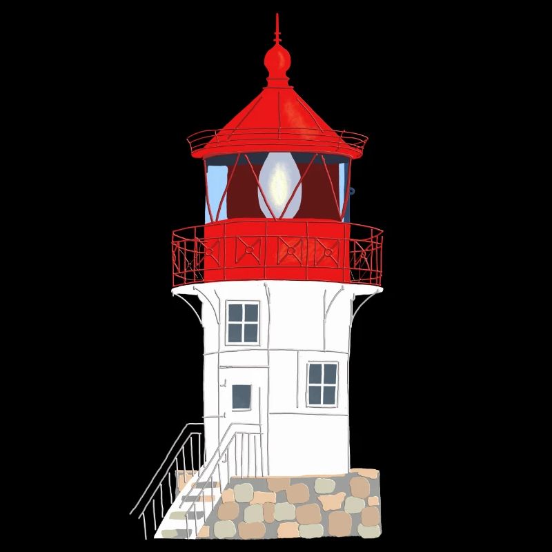 Île de Hiddensee, phare Gellen, pas de texte