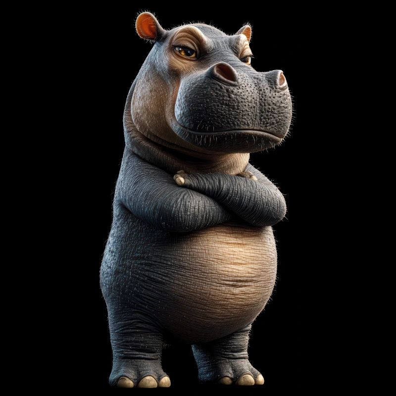 Nilpferd Flusspferd Mama Hippopotamus Cooles Hippo