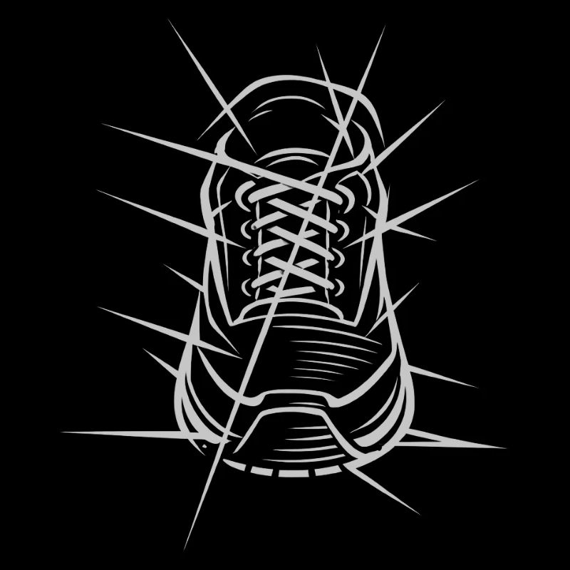 Run Through Pain – Illustration de chaussure à pointes