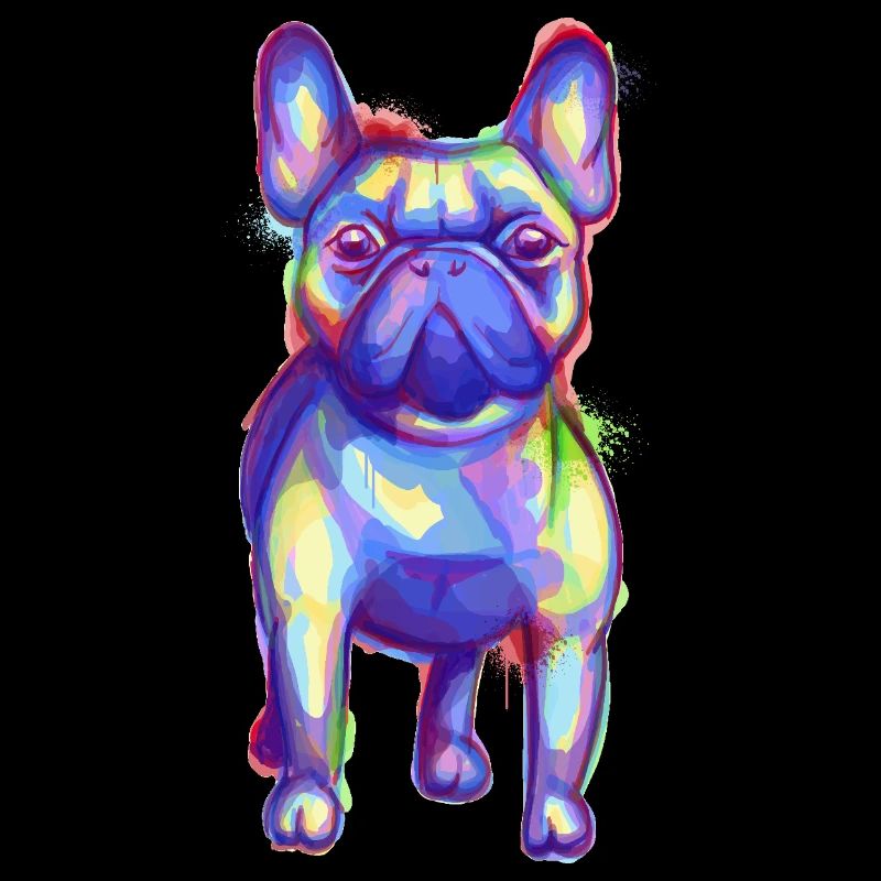 Bouledogue français coloré