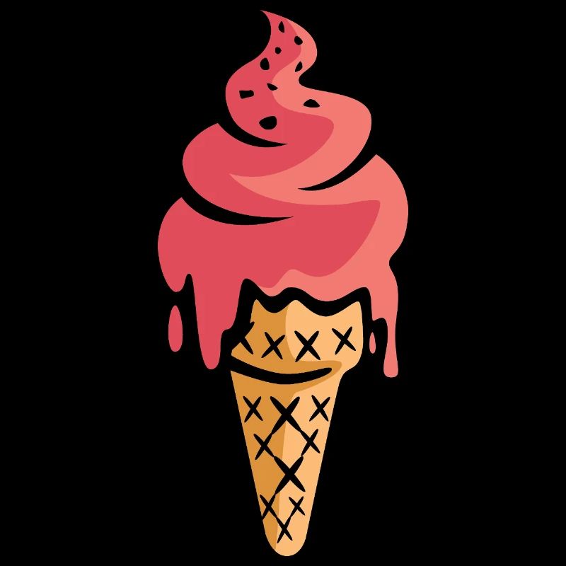 Schmelzendes Eiscreme Cartoon Design