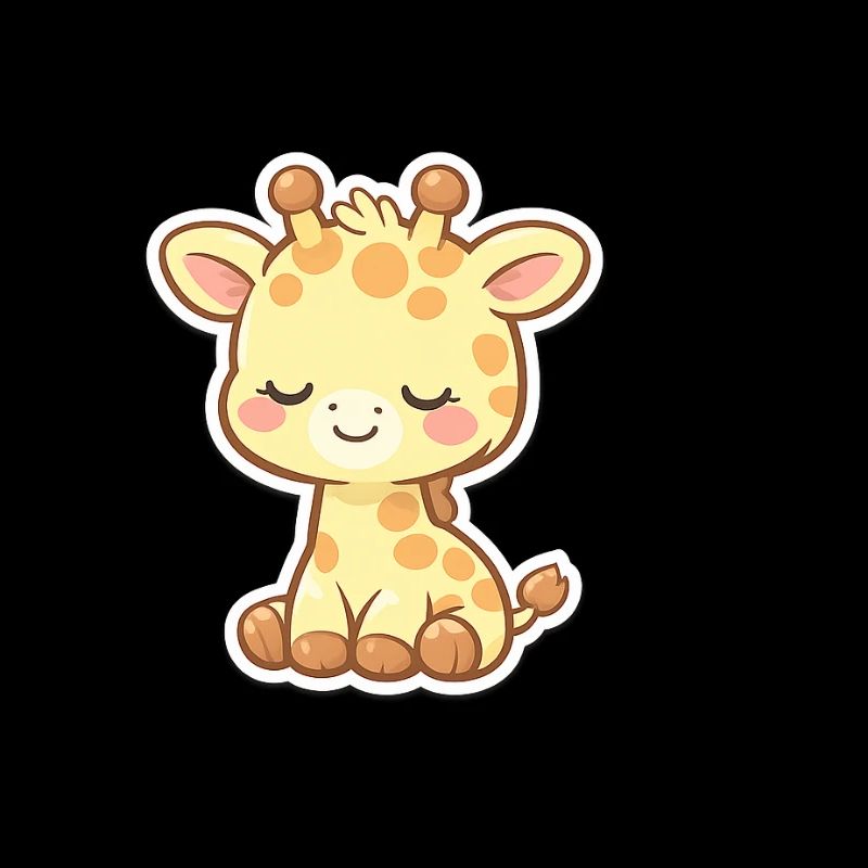 Bébé girafe mignon style Kawaii