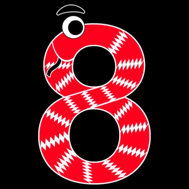 Number 8 Snake Red Kids