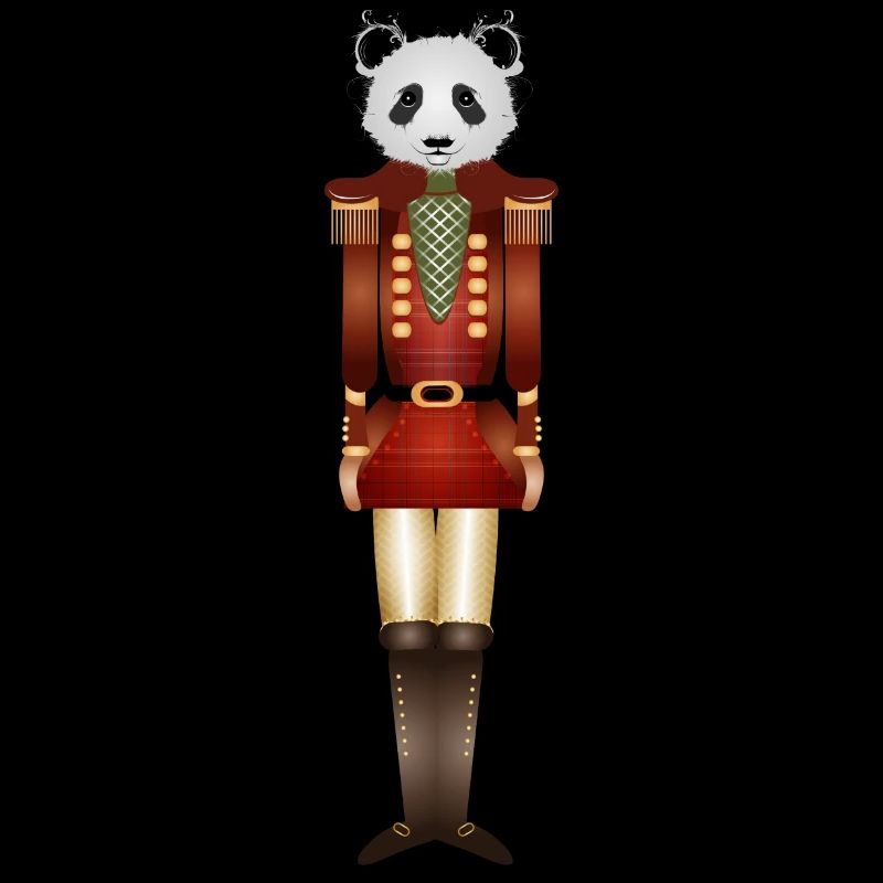 schöner stattlicher Panda im Nussknacker Stil