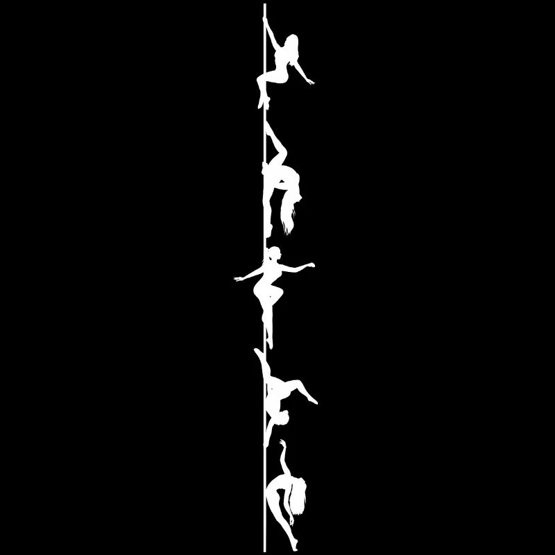 Pole dance Silhoutten white