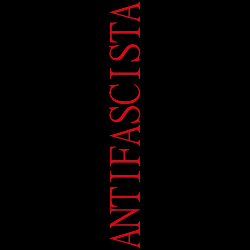 Lettrage antifasciste vertical en lettrage rouge