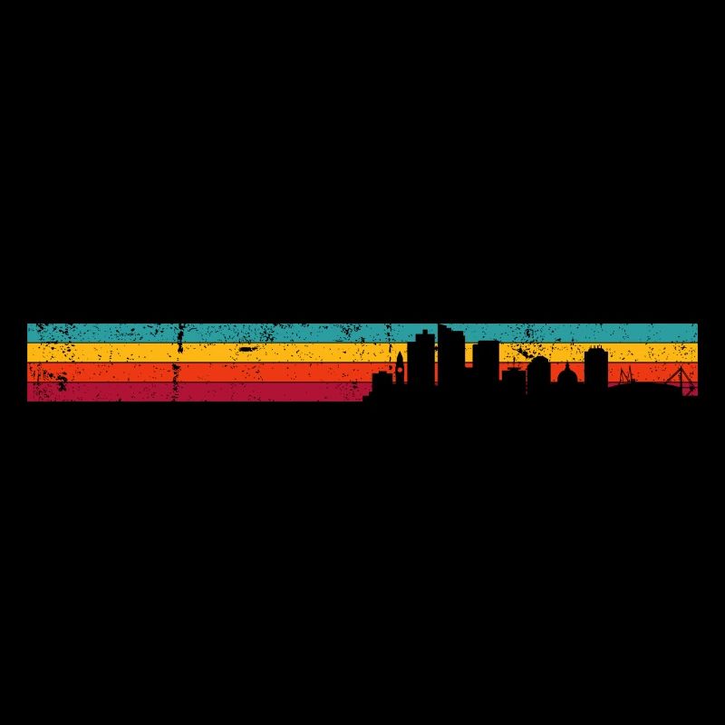 Sunset City Silhouette Farbverlauf