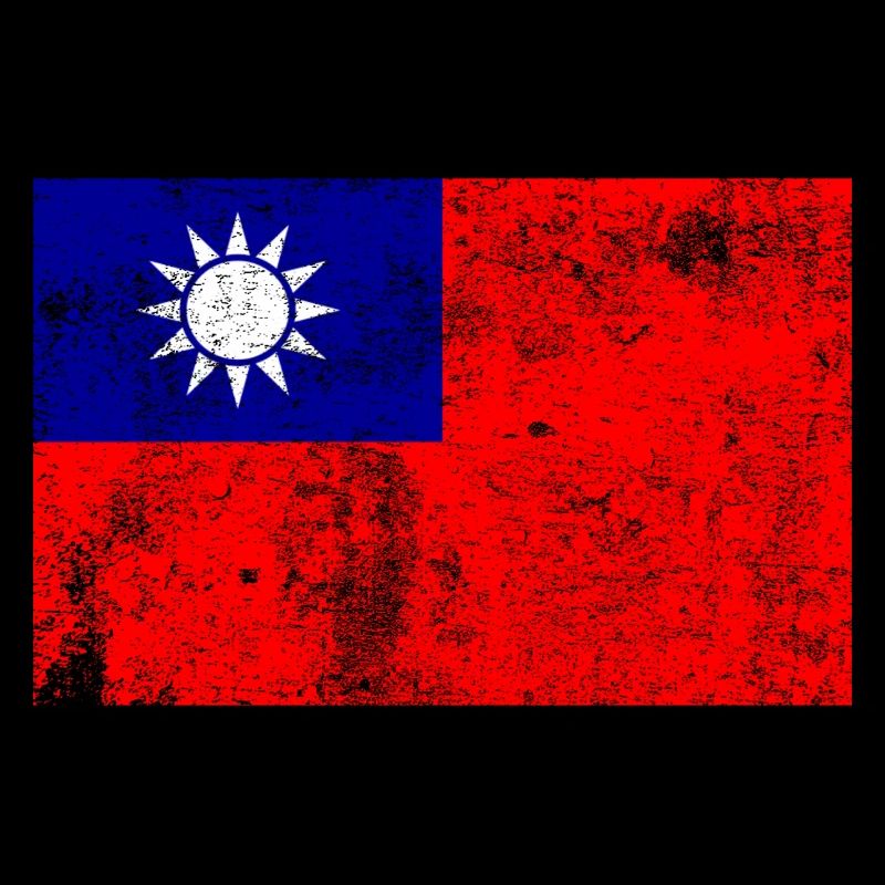 Drapeau de Taïwan Drapeau Grunge Rétro Vintage