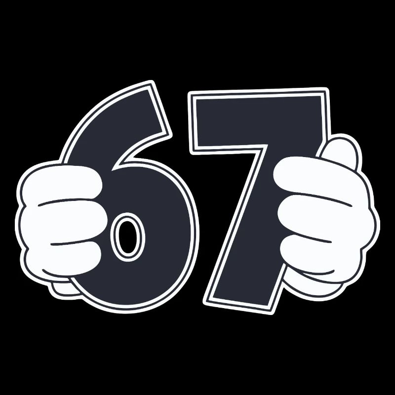 Minimaliste Fun Numéro 67 Conception graphique