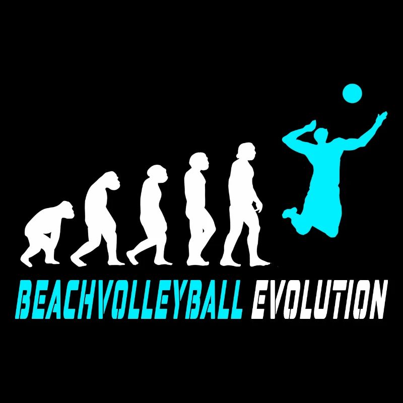 Beach volleyball evolution design / gift idea