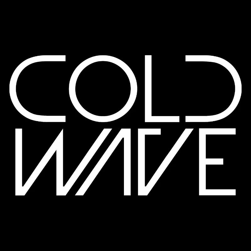 Cold Wave Minimalist Typography
