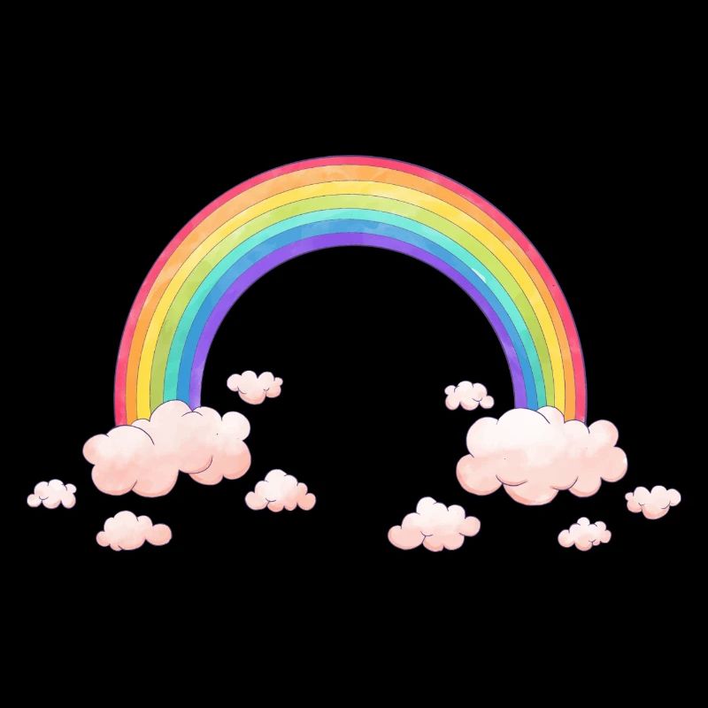 Rainbow dream with clouds