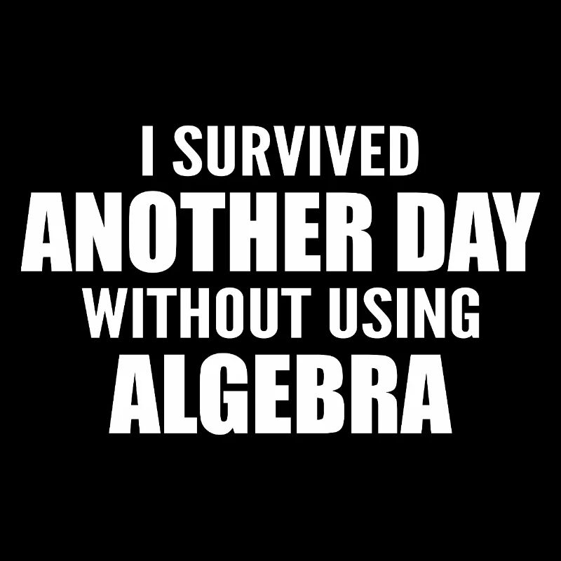 I survived without doing algebra today
