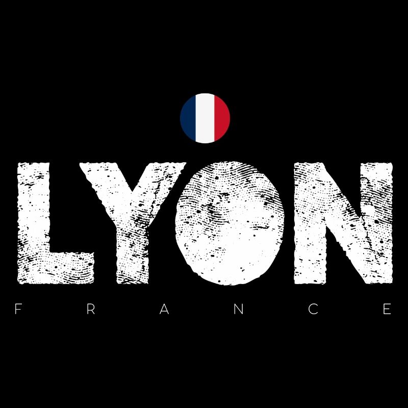 Texte en gras de Lyon avec drapeau français