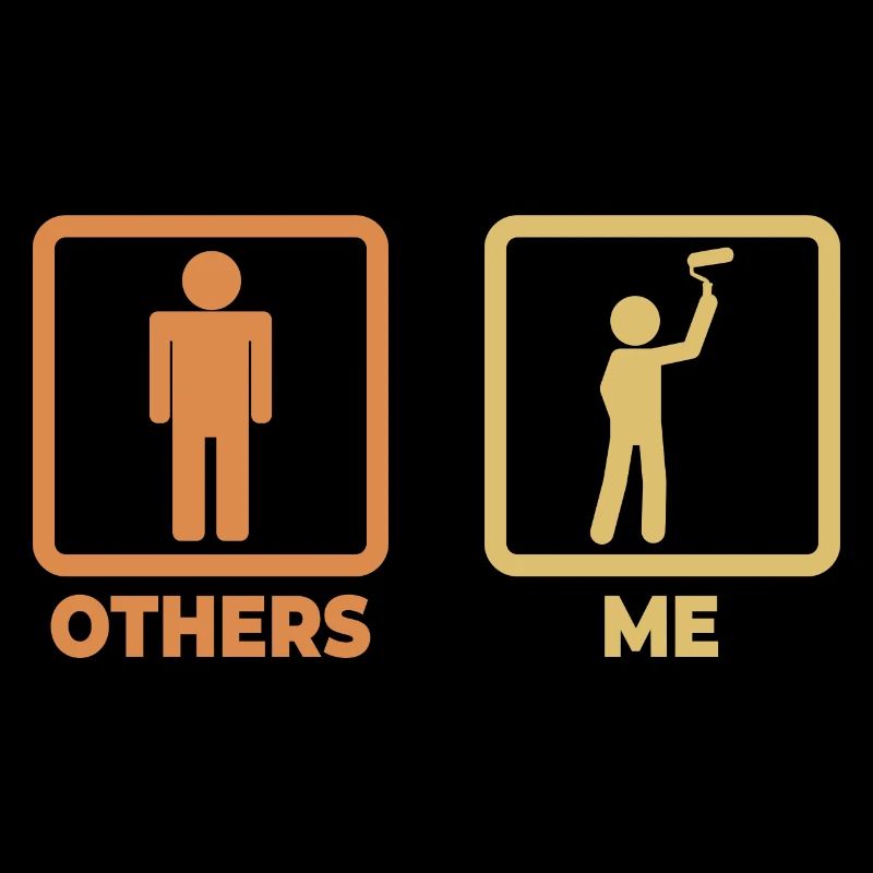 Painter stick figure