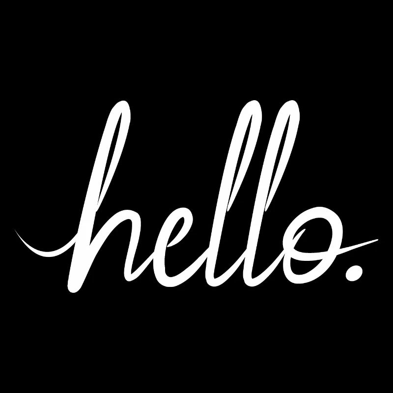 hello greeting statement friendly motivation logo