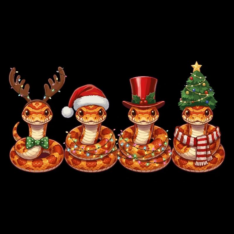 Corn Snake Santa Claus Christmas Lights