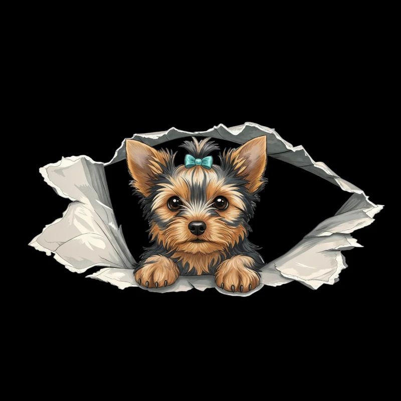 Petit chiot Yorkshire Terrier Petit Coup d’Œil Mignon