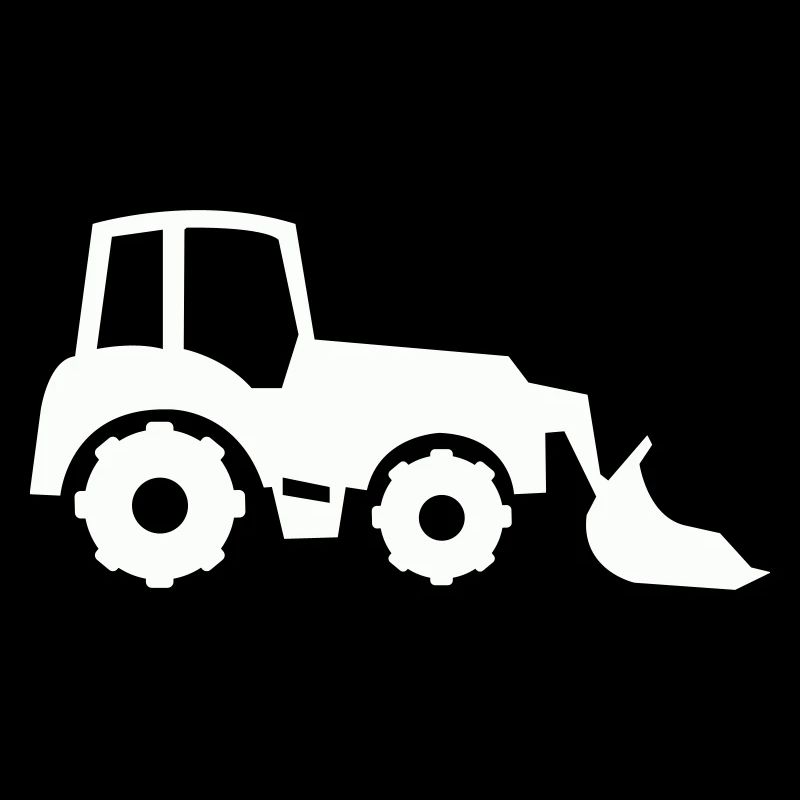 Tractor Silhouette Front End Loader