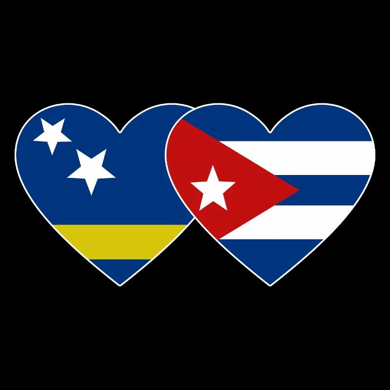 Cœur du drapeau de Curaçao Cuba