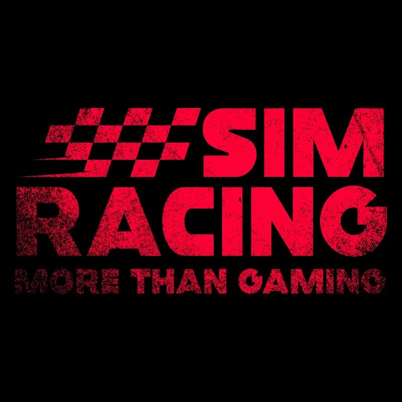 Sim Racing Neon Checkered Logo