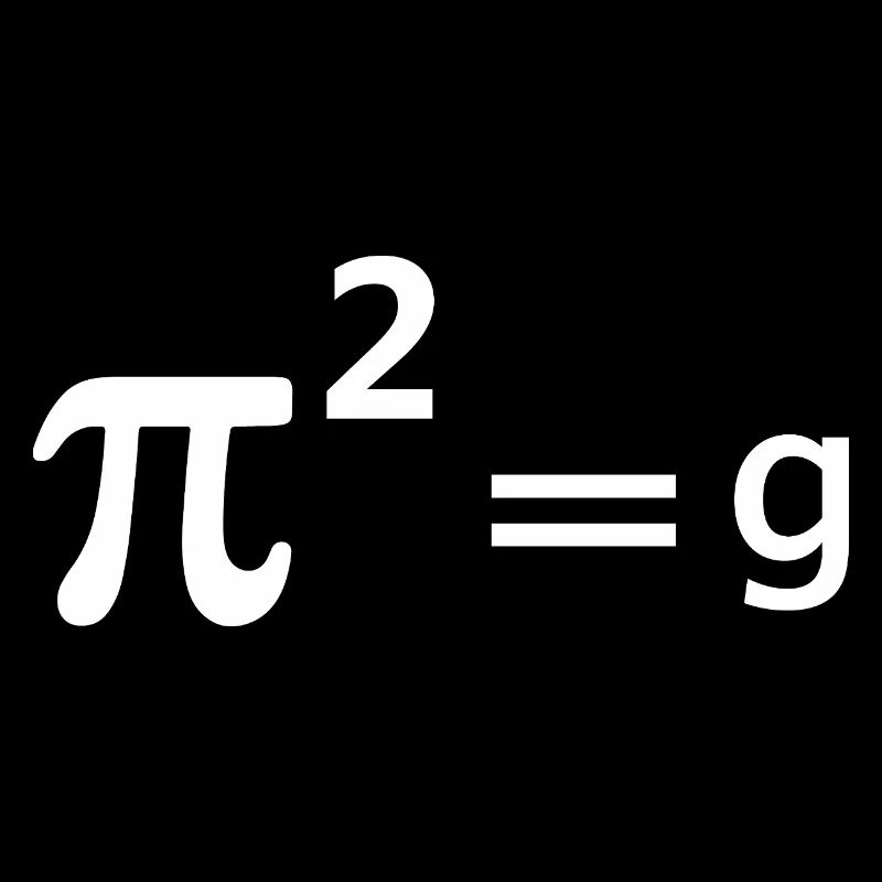 Funny Math Joke Pun - Pi Joke pi squared = g Maths