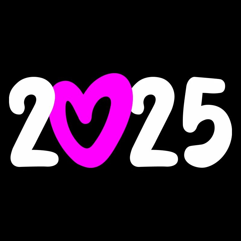 2025 Heart Happy New Year Beginning New Beginning New Beginning