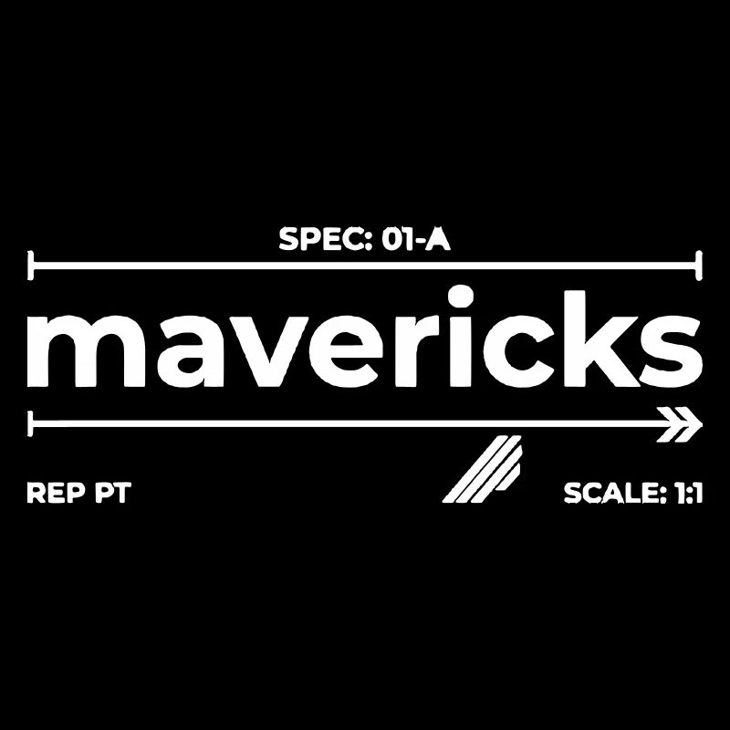 Mavericks – Typographie moderne style blueprint te
