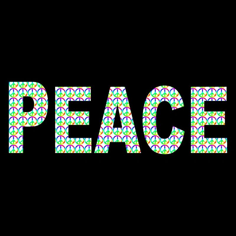 Peace Wort mit Peacezeichen