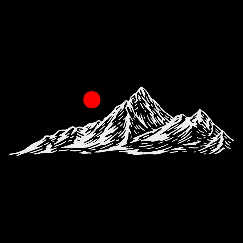 Red Sun Over White Mountain
