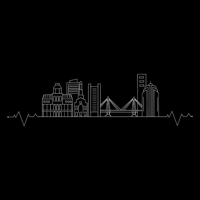 Urban Skyline Line Art