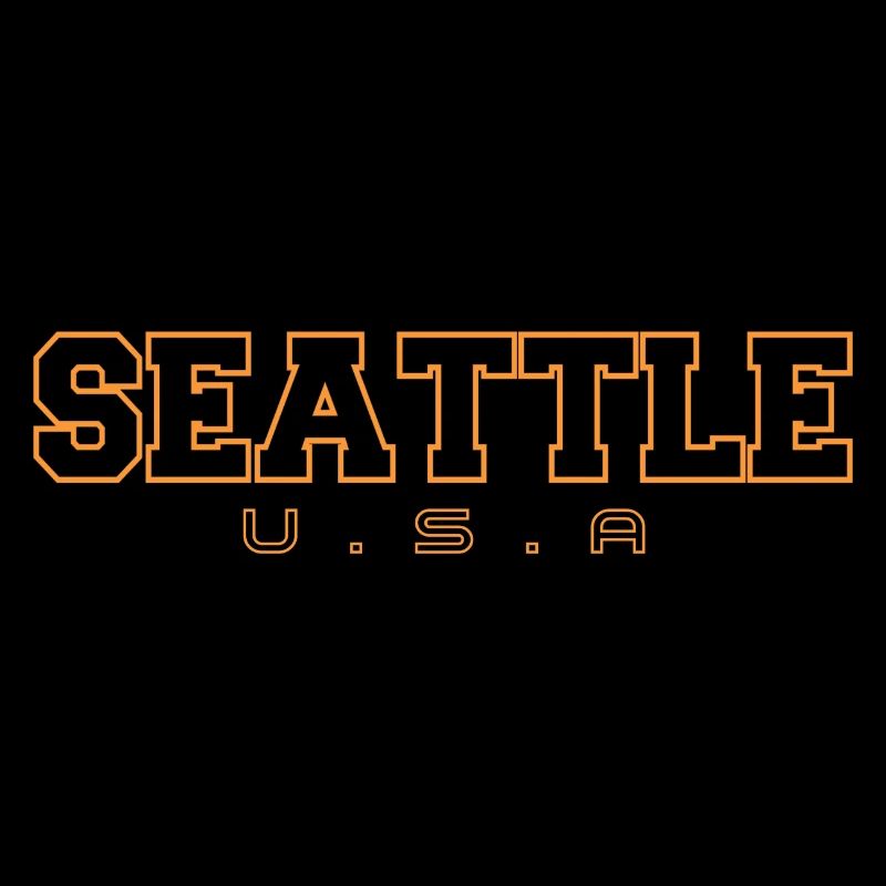 Seattle U.S.A. Lettrage