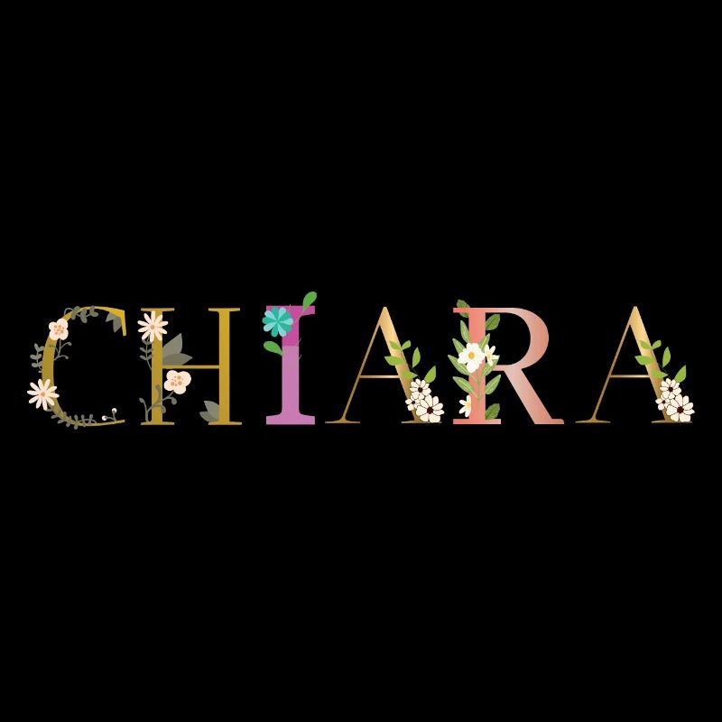CHIARA name decorated with flowers