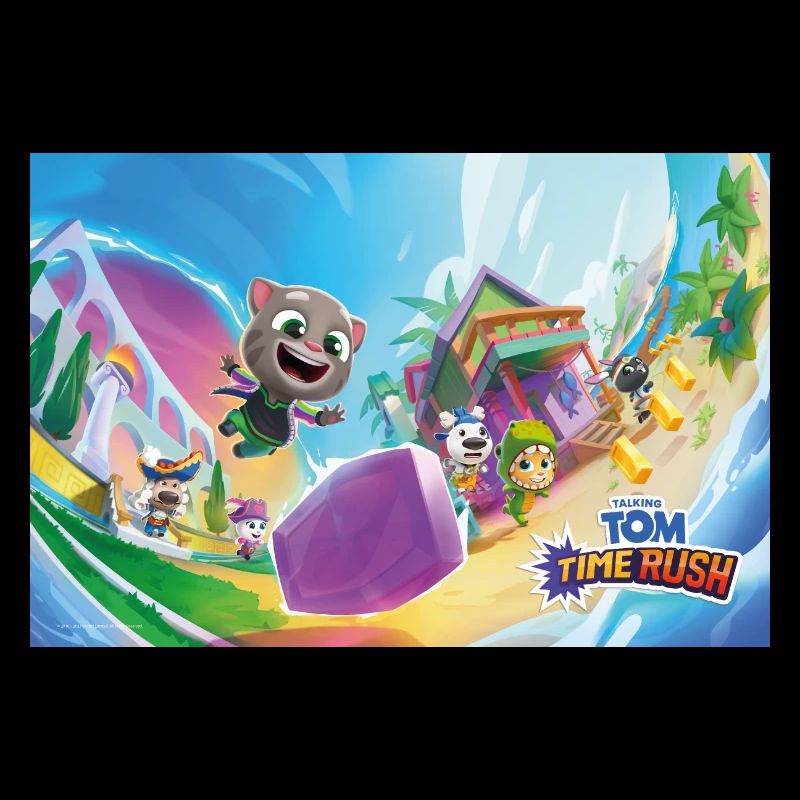 Talking Tom Time Rush Jeu Tom Chasse Pour Cristaux