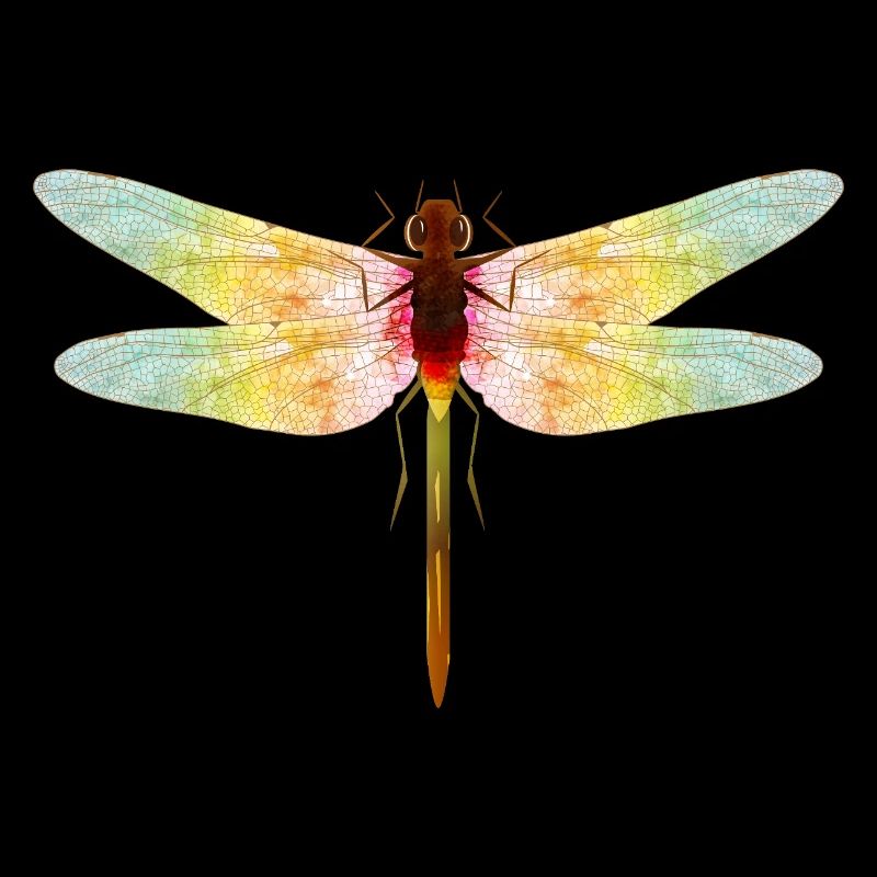Iridescent Dragonfly – Filigree Insect Motif