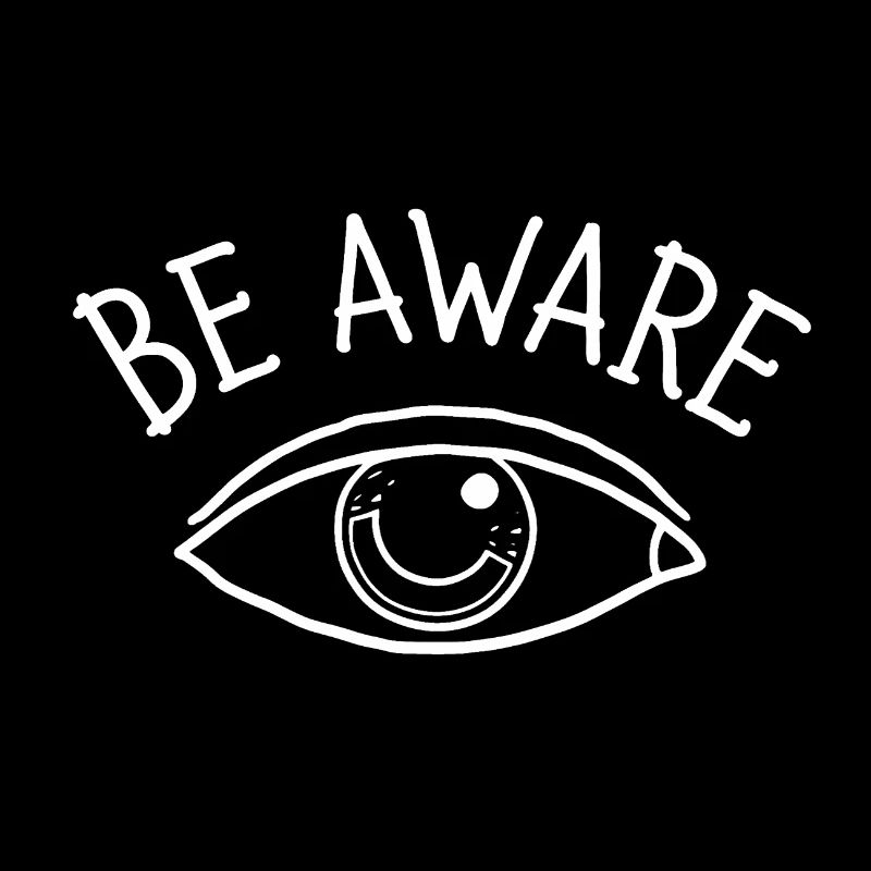 Be Aware White Eye Design
