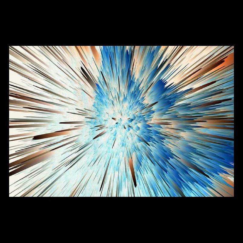 Radiale Blaue Explosion