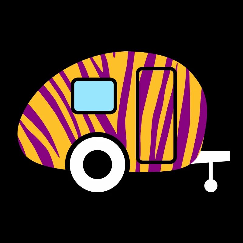 Caravan Caravan Zebra Pattern Animal Print Camper