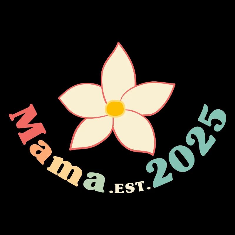 Mama Est 2025 Retro Ich werde Mutter