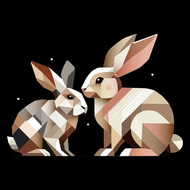 Two rabbits in geometric representation
