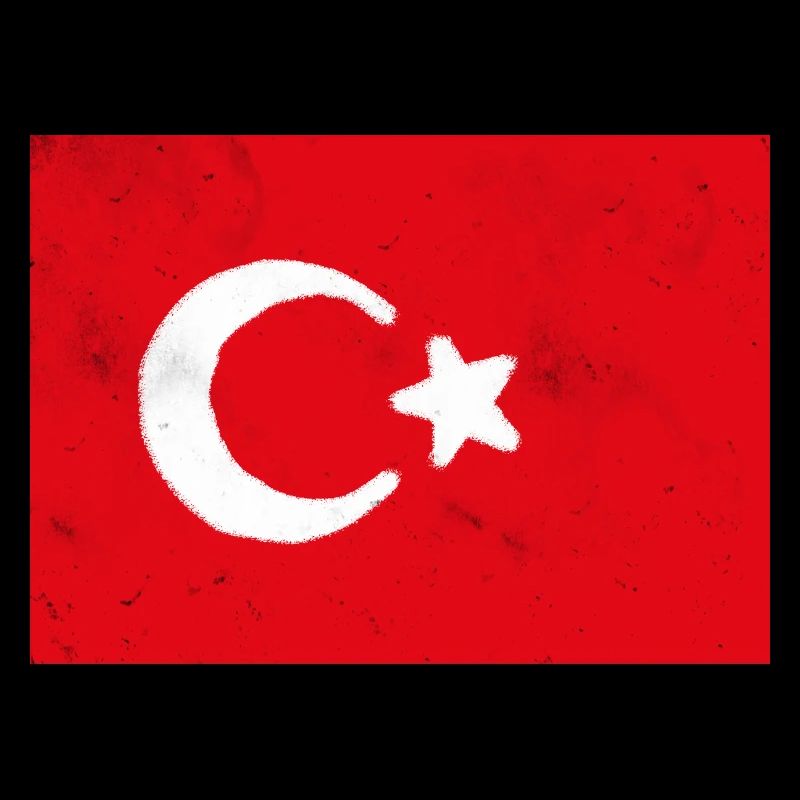 Drapeau turc Impression d’art abstrait