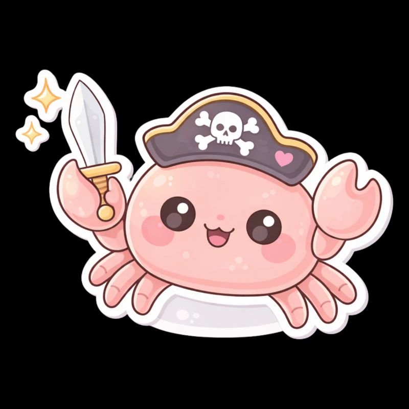 Crabe pirate avec épée